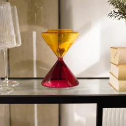 Outlet Zandloper Rood-Oranje 3 Minuten Ø12cm Opbergers|Woondecoratie
