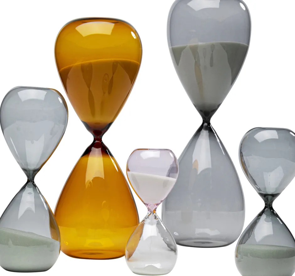 Fashion Zandloper Timer Black 20cm Opbergers|Woondecoratie